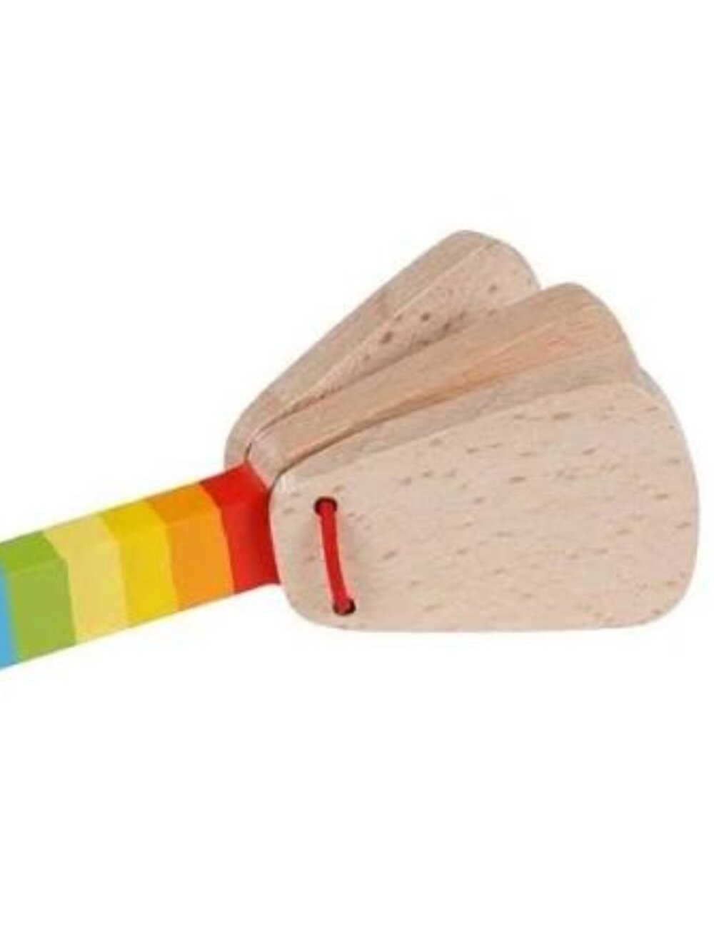 NWT Goki Wooden Toys Rainbow Castanet